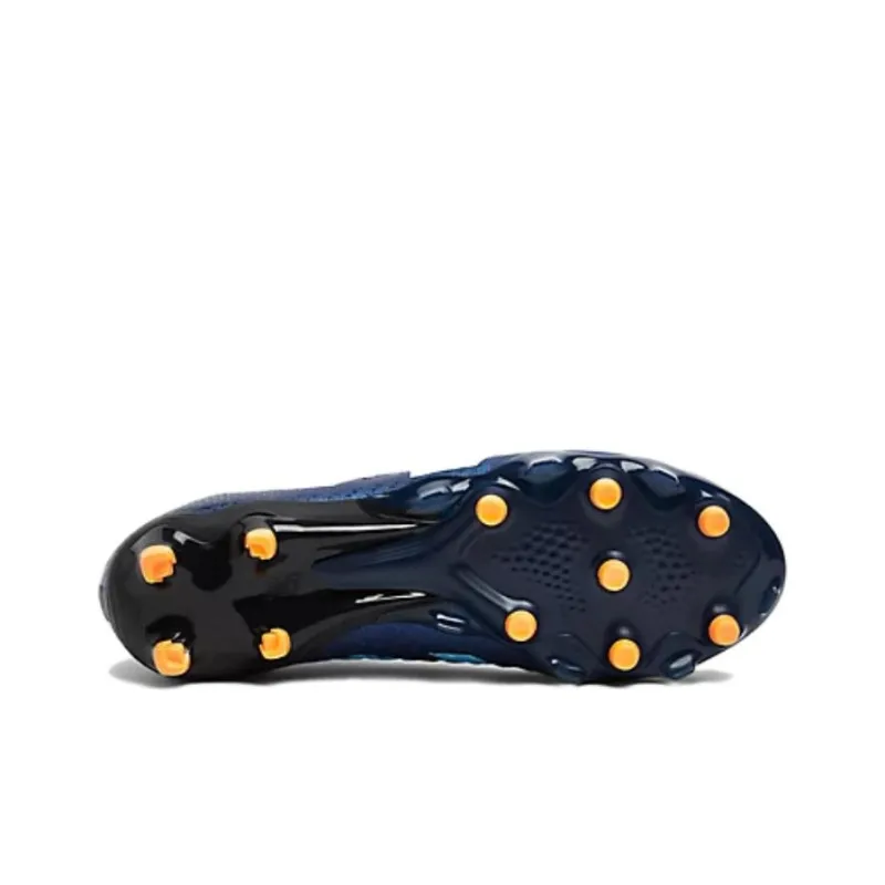 New Balance Tekela V4 Cushioned Slip Resistant Abrasion Resistant Soccer Shoes Unisex Blue Orange-4