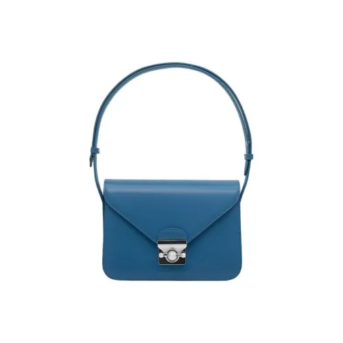 A.Cloud Cow Leather Shoulder Bag Handbag Medium Size Women's Interstellar Denim/Endless Black/Saturn Ring