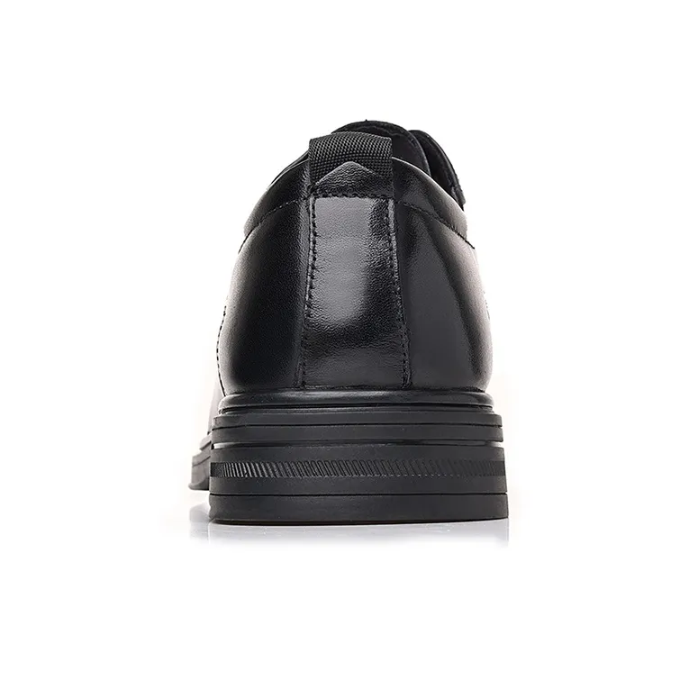 GZZ Dress Shoes Men Low Top Black/Brown-2