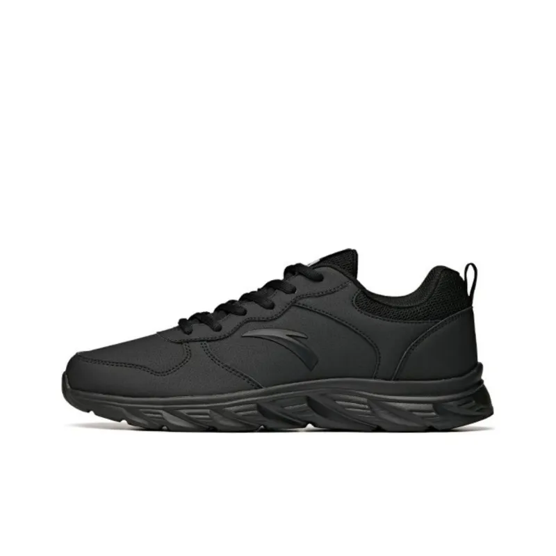 Anta Cushioned Wear-Resistant Water-Resistant Low-Top Casual Shoes Men's Black-0
