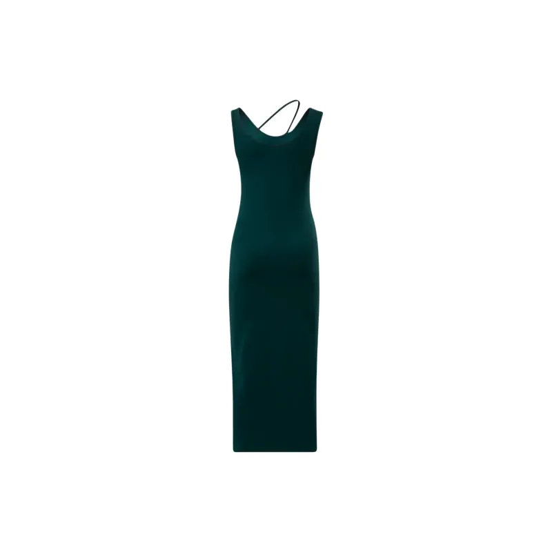 Reebok CL WDE COTTON MIDI DRESS Sleeveless Dress Women's Forest Green-1