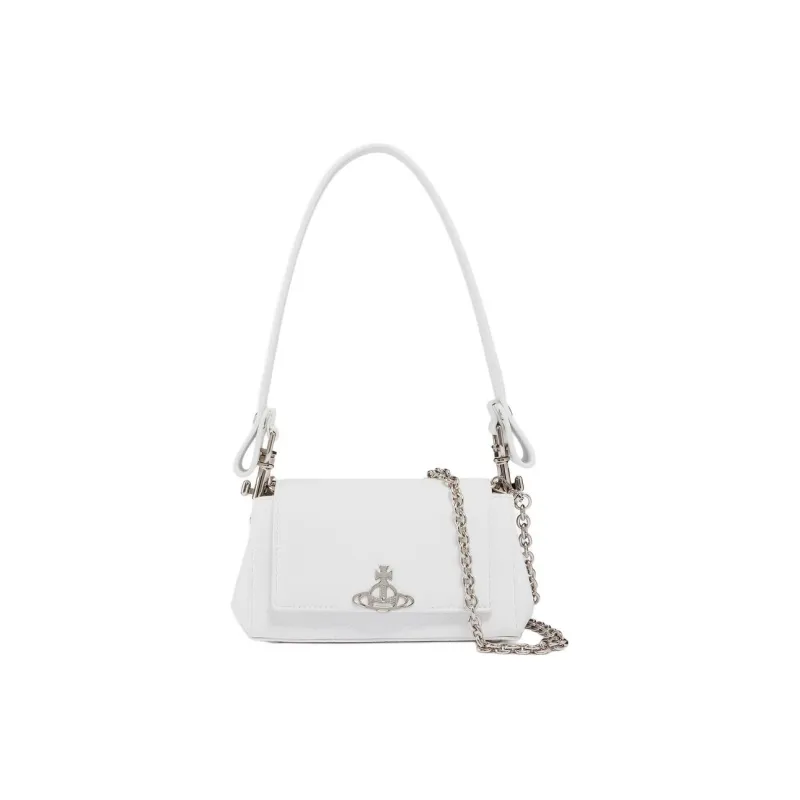 Vivienne Westwood HAZEL Vegan Leather Handbag, Shoulder Bag, Crossbody Bag Women's White-0