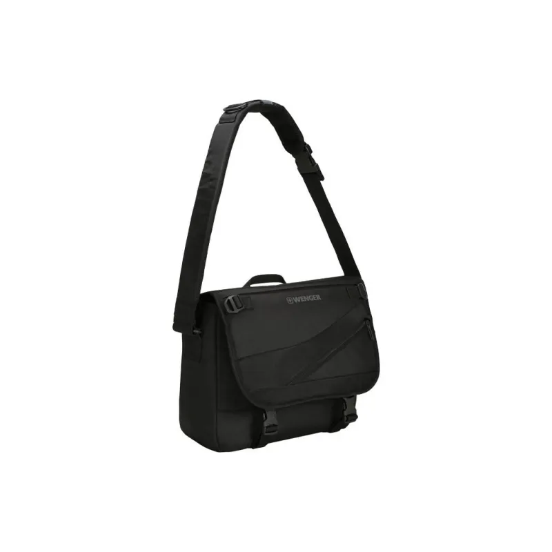 Wenger Fabric Shoulder Bag Crossbody Bag Large Size Unisex Black-1