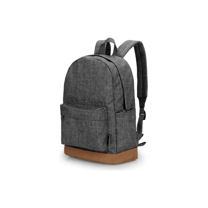 TINYAT Polyester Canvas Backpack Unisex Black/Gray-1