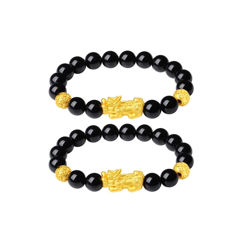 FUSSEM Obsidian Jade Bracelets Unisex-3