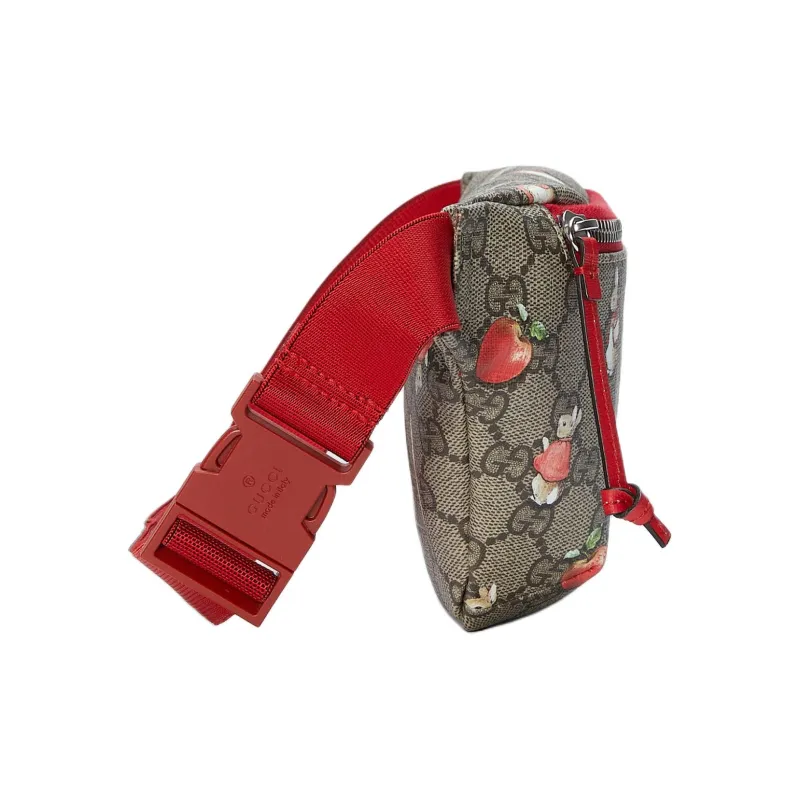 GUCCI Peter Rabbit™ Collaboration Canvas With Leather Fanny Pack Kids' Ebony Green & Red-2