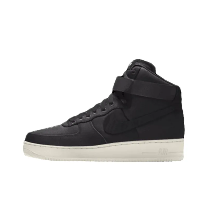 Nike Air Force 1 Cushioning Wear-Resistant High-Top Running Shoes Women's Black White-0