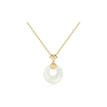 MERCI ERDE Chalcedony Jade Necklaces Women's