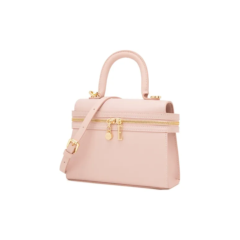 ELLE Leather Crossbody Bag Regular Women's Black/Red/Pink-9