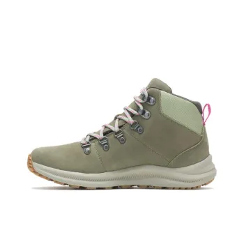 MERRELL Ontario 2 Mid Waterproof Cushioning Wear-Resistant High-Top Outdoor Shoes Women's Green