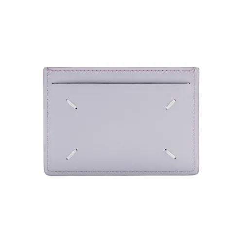 Maison Margiela Grained Leather With Soft Leather Accents Card Holder Men's Wisteria Purple