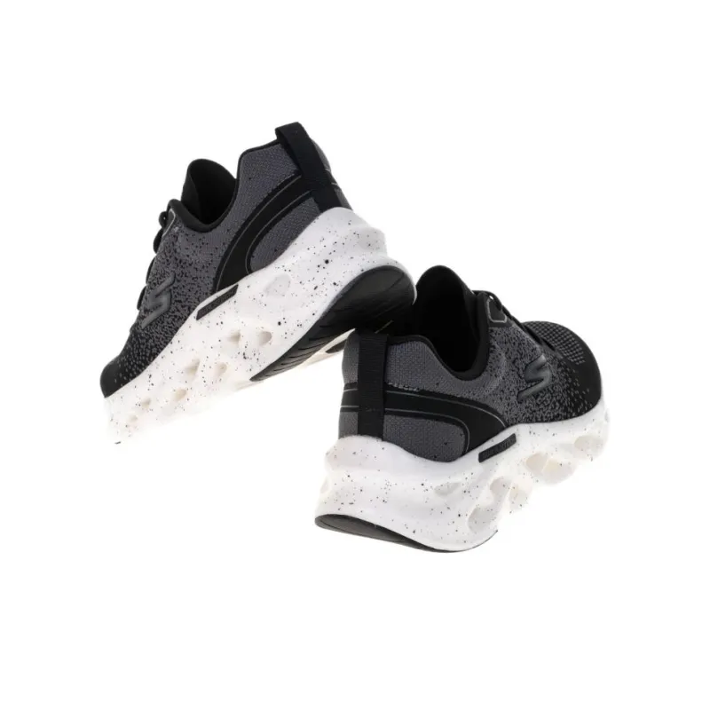 Skechers GO RUN SWIRL TECH Anti-Slip Wear-Resistant Low-Top Running Shoes Men's Black-4