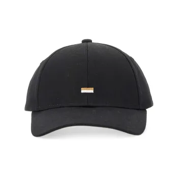 HUGO BOSS Cotton Baseball Caps Men's Black