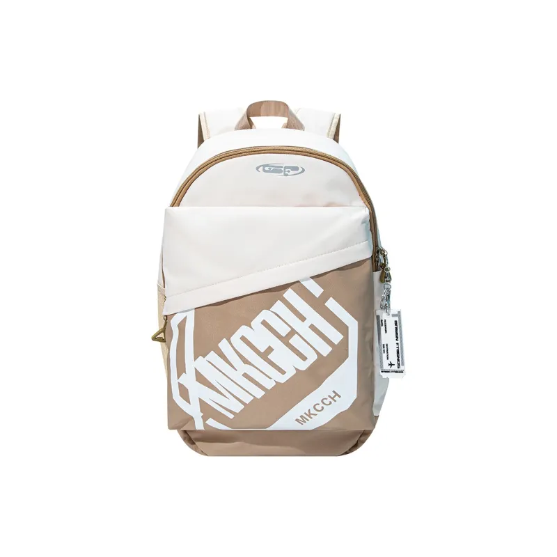 GF Nylon Backpack Large Size Unisex Black/White-16