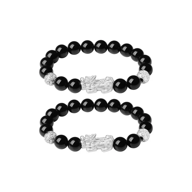 FUSSEM Obsidian Jade Bracelets Unisex-2