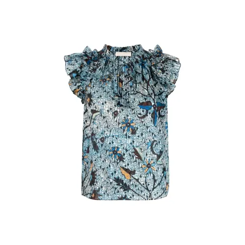 Ulla Johnson Floral-print Short-sleeve Blouse