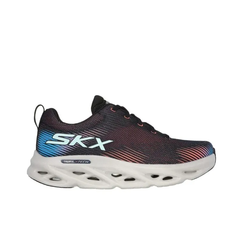 Skechers Go Run Swirl Tech Speed Anti Slip Wear Resistant Low Top Running Shoes Men's Dark Blue-1
