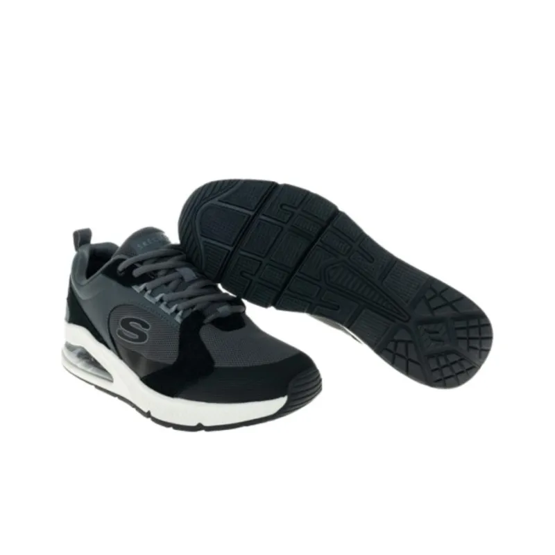 Skechers Shock Absorbers With Slip Resistant And Abrasion Resistant Properties Low Top Running Shoes Men's Gray-3