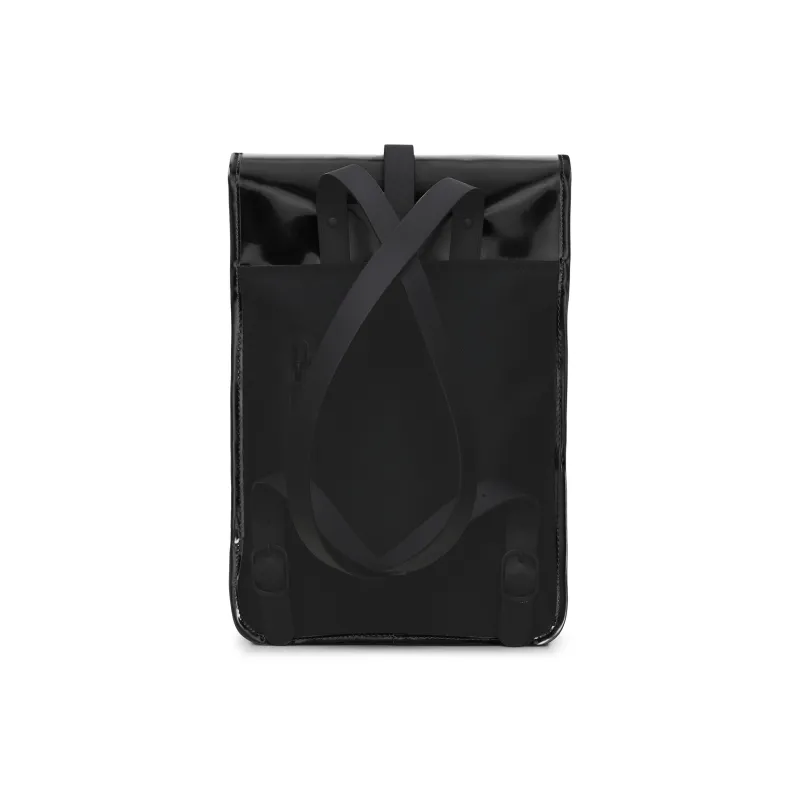 Rains Polyurethane And Polyester Blend Laptop Backpack Mini Unisex Black-43