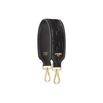 FENDI Calfskin Shoulder Strap Bag Straps Mini Women's Black