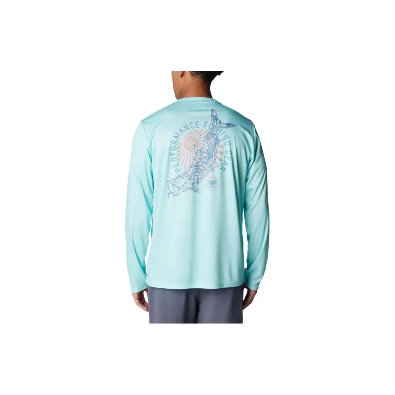 Columbia PFG Terminal Tackle™ Tarpon Rise T-Shirt Men's Cyan-1