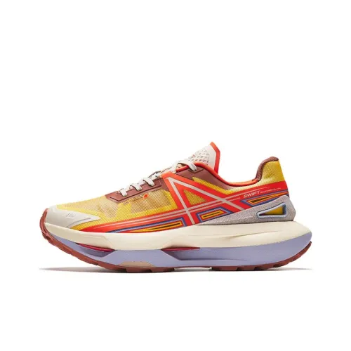 Anta Champion Series Cushioning Wear Resistant Low Top Outdoor Shoes Men's Beige Red Orange