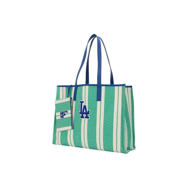MLB Cotton Tote Bag Shopping Bag Shoulder Bag Portable Crossbody Bag Shoulder Bag Regular Unisex Green White-1