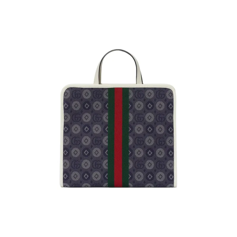 GUCCI Denim Tote Bag, Shopping Bag, Handbag Kids' Blue-3