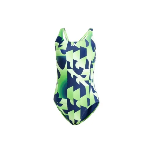 Adidas 3-Stripes Graphic Swimsuit One-piece Swimsuit Women's Green