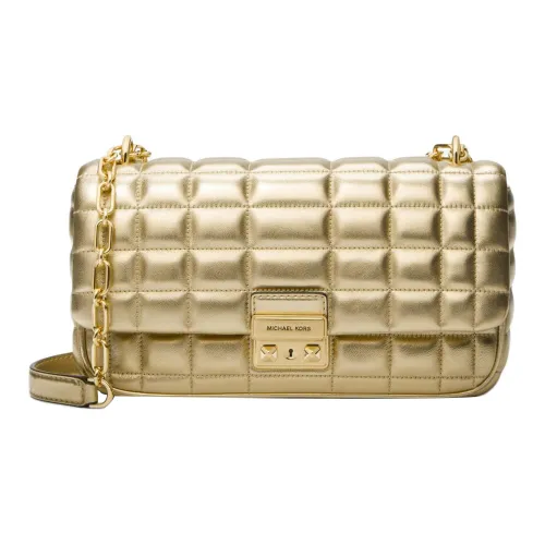 MICHAEL KORS Leather Crossbody Bag, Shoulder Bag Tubas Women's Light Gold