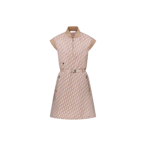 DIOR SS24 Sleeveless Dress Women's Peach Pink