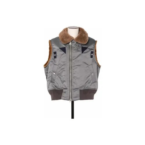 Sacai Vests Men Gray