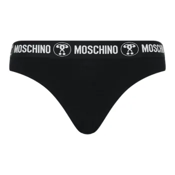 MOSCHINO Double Question Mark Brazilian Briefs Underpants Women's Black
