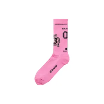 Balenciaga Soccer SS24 Mid-Calf Socks Men's 1 Pack Pink