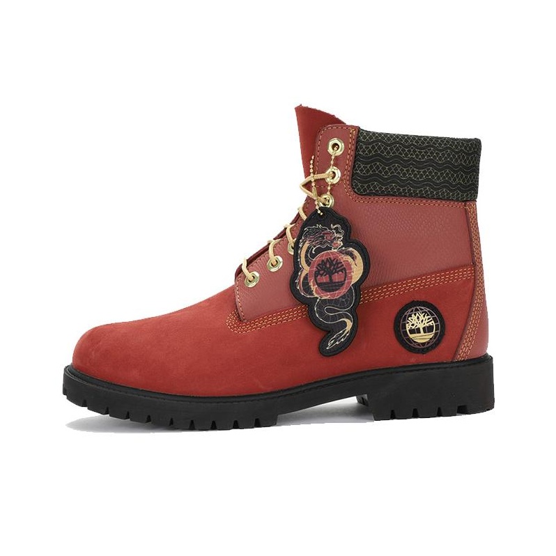 Grey and red timberlands online