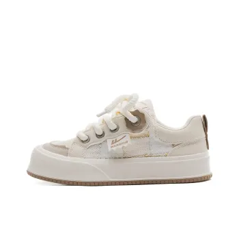 Warrior Warrior Wear resistant And Lightweight Low Top Skateboard Shoes Women's Beige Brown