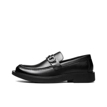 FAPAI Dress Shoes Men Low-Top Black