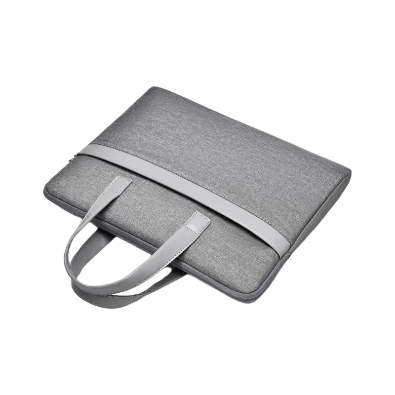 MUYKUY Polyester Handbag File Bag Laptop Bag Briefcase Large Size Unisex Black/Gray-3