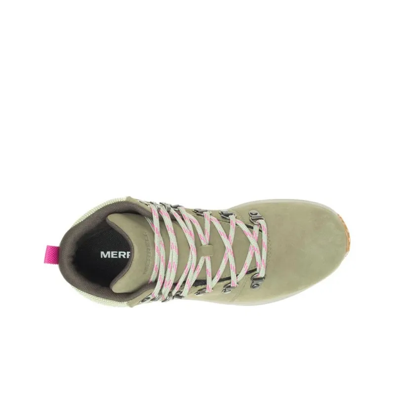 MERRELL Ontario 2 Mid Waterproof Cushioning Wear-Resistant High-Top Outdoor Shoes Women's Green-1