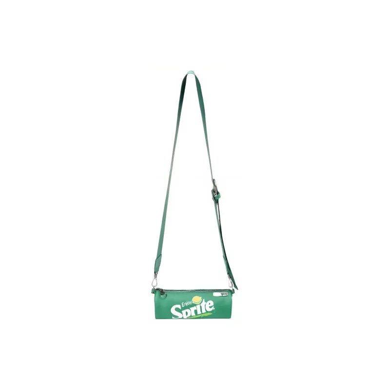 Anta Sprite Collaboration Life Collection PU Tube Bag Crossbody Bag Unisex Green-0