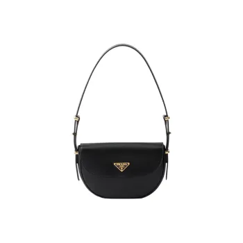 PRADA Leather Handbag, Shoulder Bag Women's Black