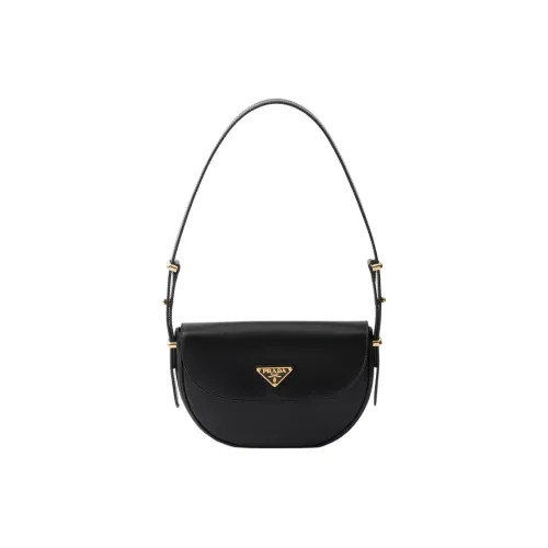 PRADA Leather Handbag, Shoulder Bag Women's Black