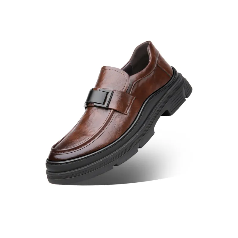 EGCHI Men's Casual Shoes Men Mid Top Black/Brown-4
