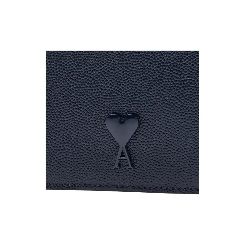 AMIPARIS De Coeur Calfskin Wallet Men's Marine Blue-8