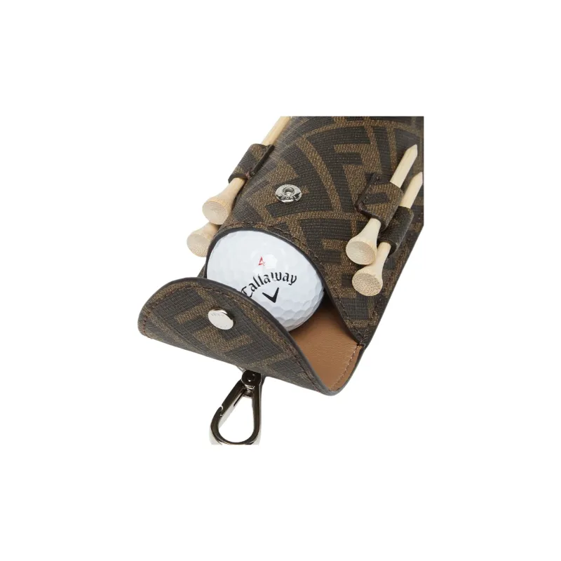 FENDI Polyurethane PU Storage Bag Unisex Brown-2
