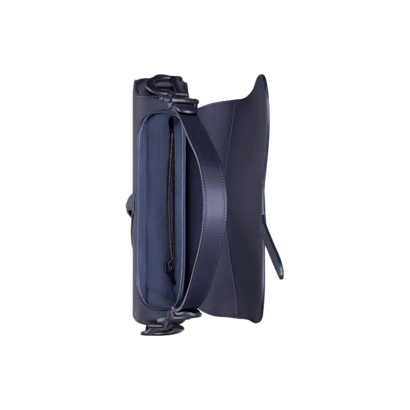 DIOR Saddle Matte Cow Leather Saddle Bag Portable Crossbody Bag Shoulder Bag Women's Indigo-1