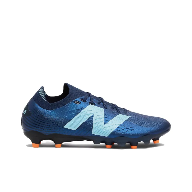 New Balance Tekela V4 Cushioned Slip Resistant Abrasion Resistant Soccer Shoes Unisex Blue Orange-1