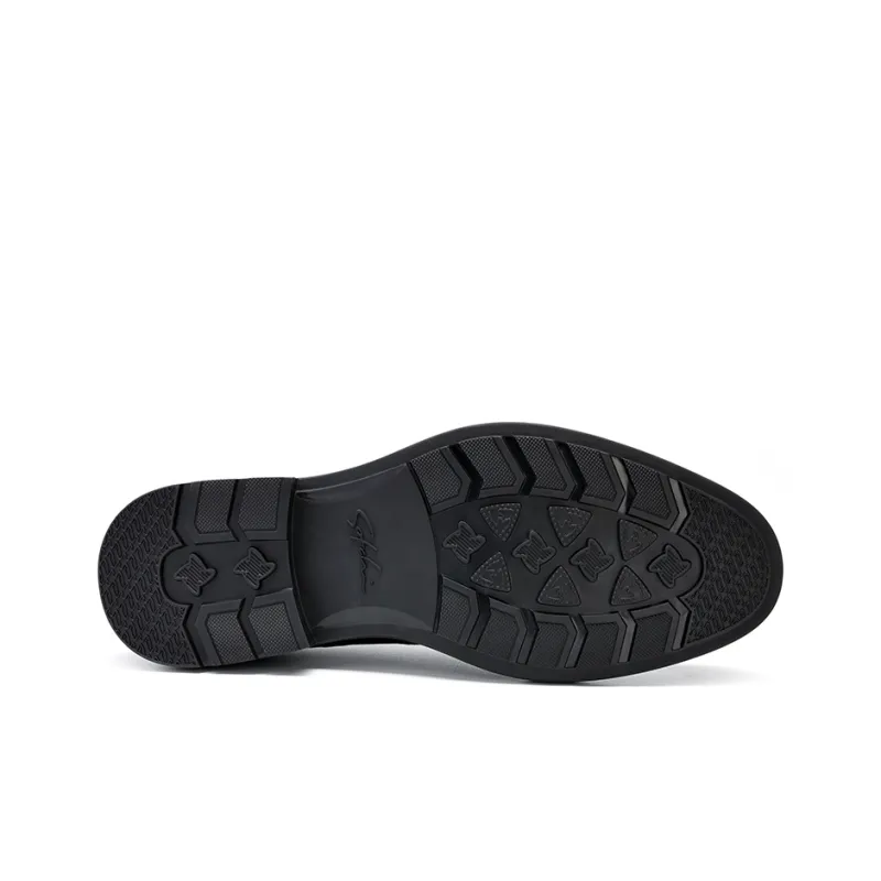 Satchi Business Formal Leather Shoes Men's Black 3.5CM-5