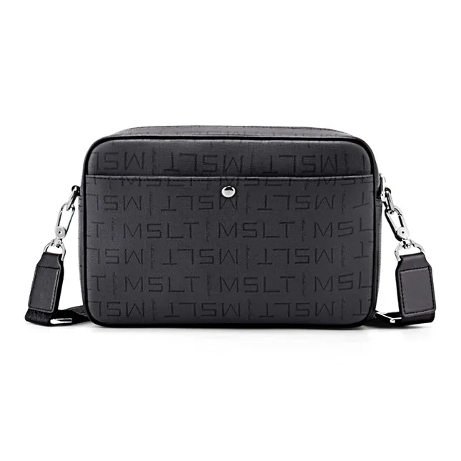 MashaLanti PVC Shoulder Bag Crossbody Bag Men's Dark Gray-3