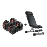 40 Kg X2 Dumbbells+Multifunction Dumbbell Bench